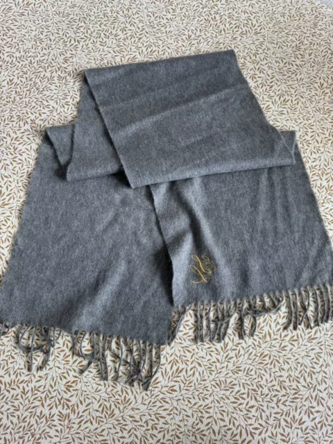 Robert Old 1909 Grey Soft Wool Cashmere Scarf Winter Men’s Unisex Scarves Warm