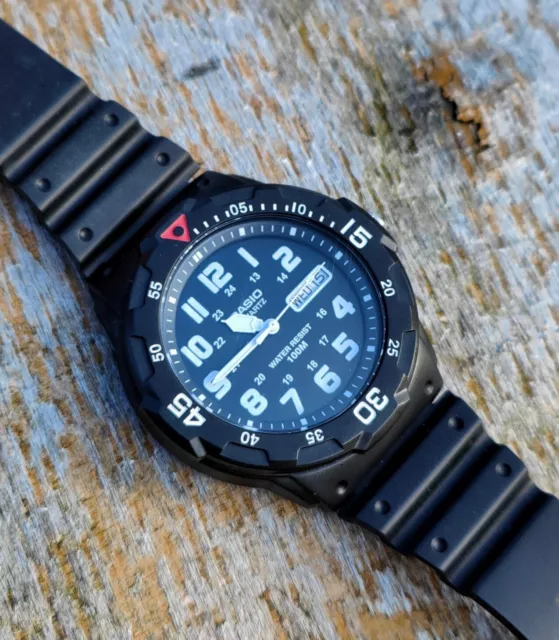 CASIO MRW 200H 1BVES 44MM Dive Military Style Watch 100M WR
