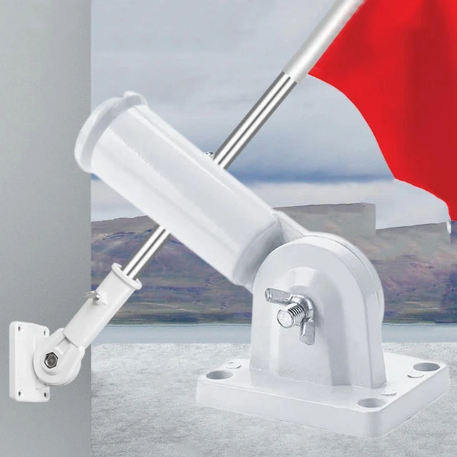 Wandmontage Flagge Pole Bracket Heavy-Duty Aluminium Einstellbarem K7D6 Mit H8X5