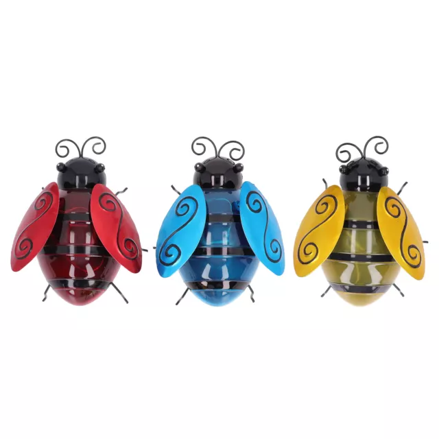 3pcs Solar Bee Lights Cute Innovative Iron Art Solar Powered Bee Lights UK