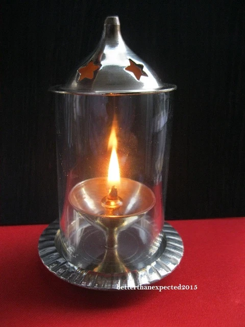 Set Of 2 Diya Deepak Pooja Flower Diya Item Brass Oil Lamp Indian Traditional Housewarming Festival New Year Decoration Aarti Lighting Accessories Gift Items