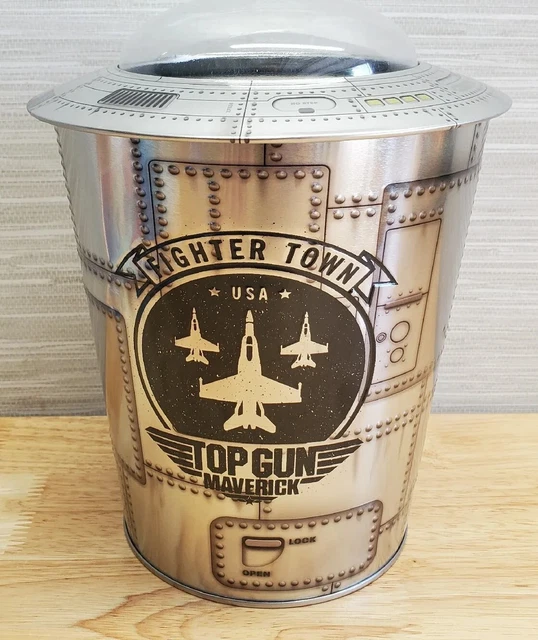 TOP GUNMAVERICK 2022 Popcorn Bucket Tin+Lid AMC Theatres Limited NEW