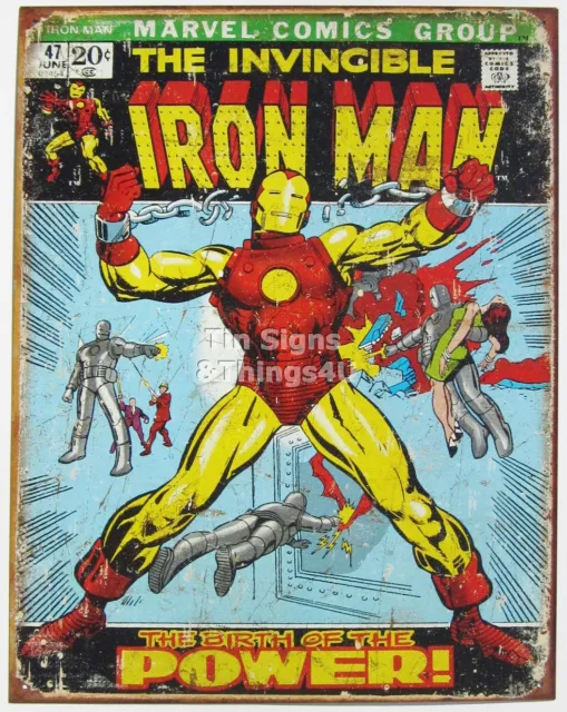 The Invincible Iron Man Retro Vtg Comic Cover metal poster TIN SIGN marvel 1969