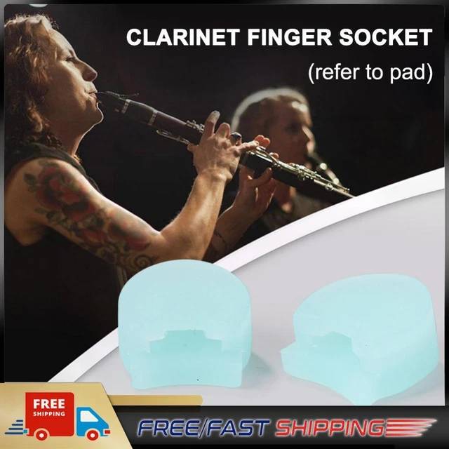 5pcs Clarinet Thumb Rest Covers Finger Rest Protective Pads (Light Blue)