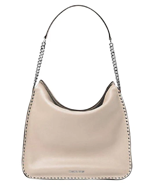 Michael Kors Astor hobo shoulder bag tote Leather satchel (Cement Grey)