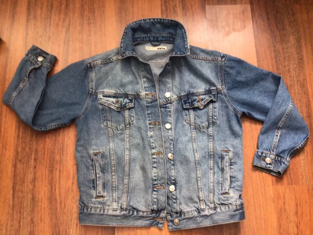 Topshop moto sales oversized denim jacket