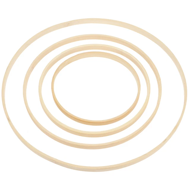8 PIEZAS/Juego de anillos artesanales de bambú de madera para decoración de corona de boda hágalo usted mismo