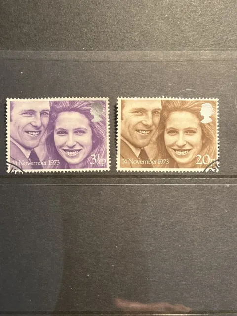 1973 GB, Royal Wedding , Fine Used Set of Stamps, SG 941-2