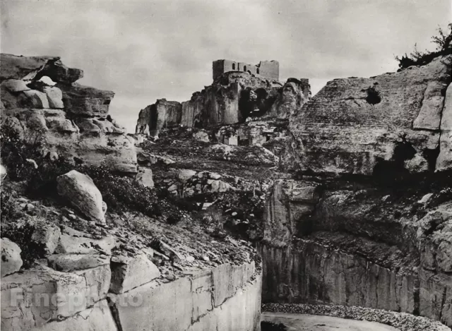1927 Vintage FRANCE Les Baux-de-Provence Alpilles Landscape Photo By HURLIMANN