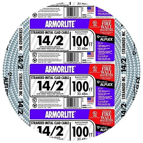 55017723 100foot 14gauge 2conductor Type Mc Cable Aluminum
