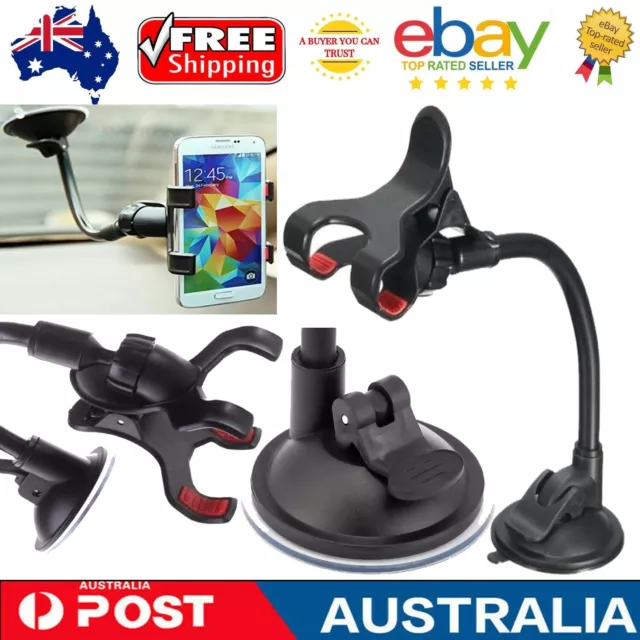 Car Windscreen Mobile Phone Holder Mount GPS Dashboard Cradle 360° Rotation AUS