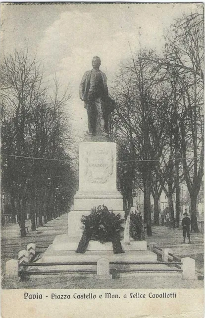 PAVIA - Monumento a Felice Cavallotti - viaggiata 1918