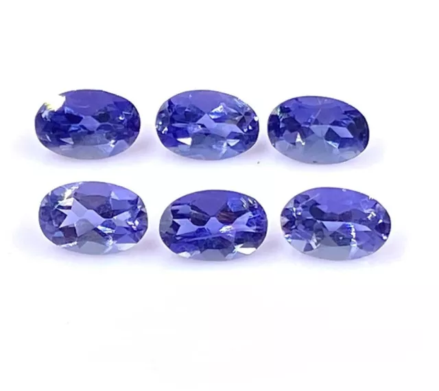 Lot de 6 cordièrites iolites en ovale facetté de 2,24Cts