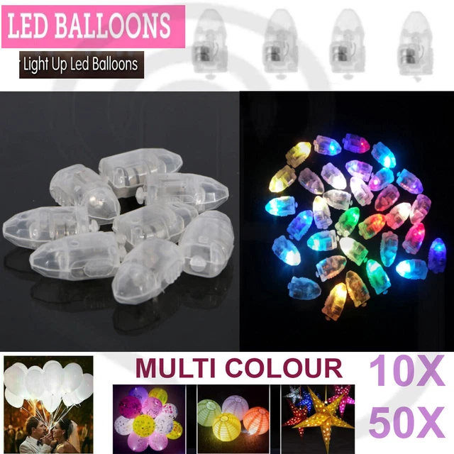 Led Balloons Light Up Party Birthday Wedding Decoration Balloon Lights 10x/50x.