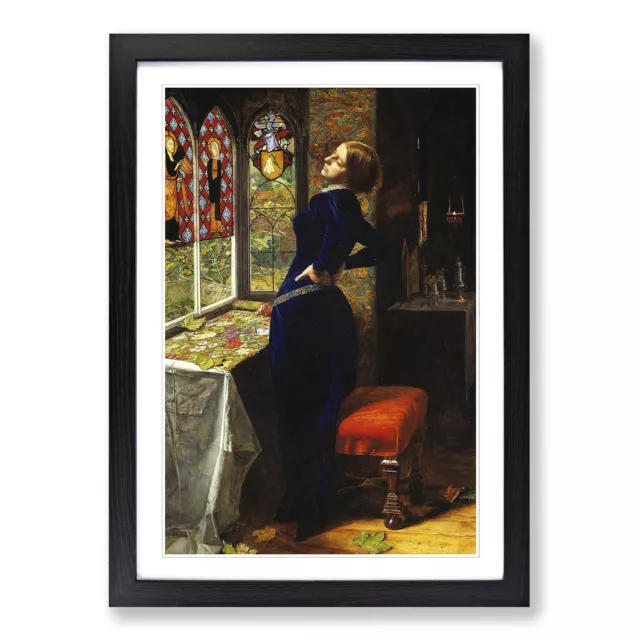 John Everett Millais Mariana gerahmte Wandkunst Leinwand Poster Druck Bild 3