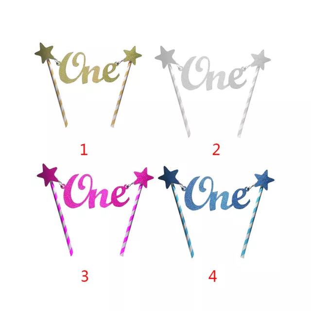 Glitter Star One 1st Happy Birthday Cake Topper Newly Come Hot Buy
