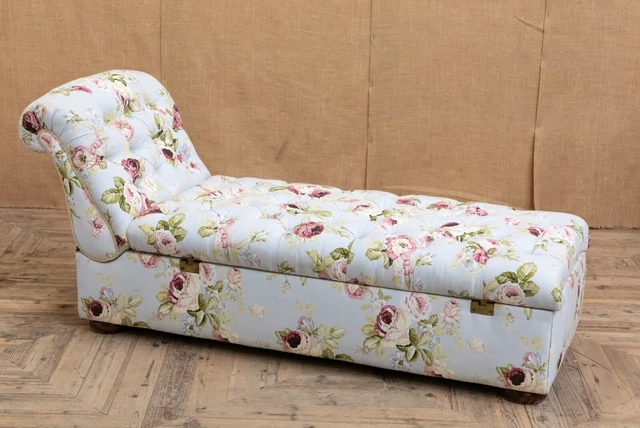 Antique 19th Century Large Country House Daybed Sofa Ottoman