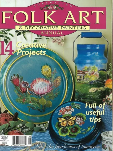 Folk Art & Decorative Painting Magazine Vol 9 No 12 ~ Comes With Pattern