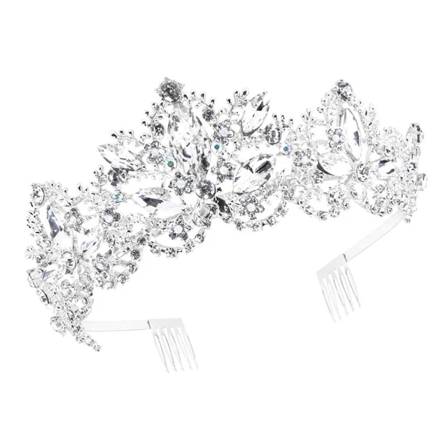 Tiare Couronnes De Mariage En Cristal Casque Strass Bandeaux Mode Décor Luxe