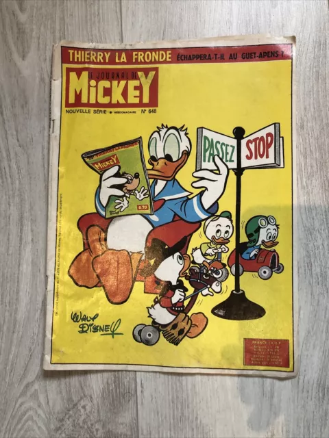 Bande Dessinee Livre ComicsBD LE JOURNAL DE MICKEY N648 4t 1964 Nouvelle Série