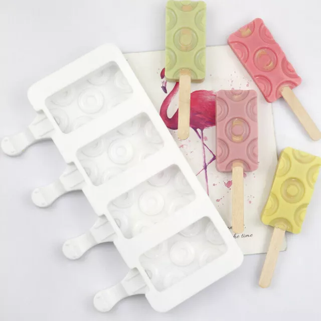 Multi Style Silicone Ice Cream Mould Lolly Popsicle Maker Diamond Cakesicle Mold