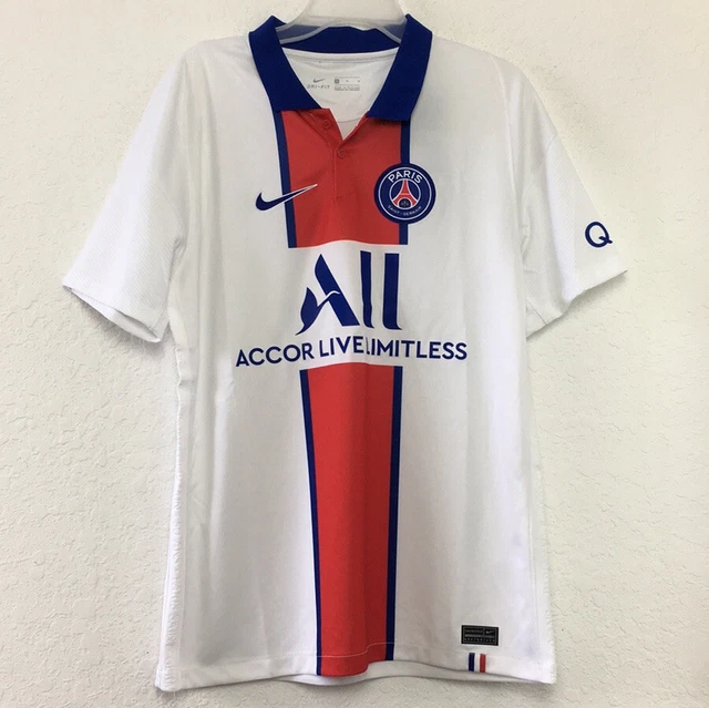 Nike PSG Paris-Saint-Germain 2020-21 Mens Away Jersey White CD4241