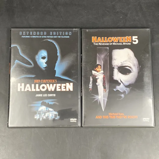 Lot of 2 Extended Edition Halloween DVD Horror Movie 5 Michael Myers Jamie Lee