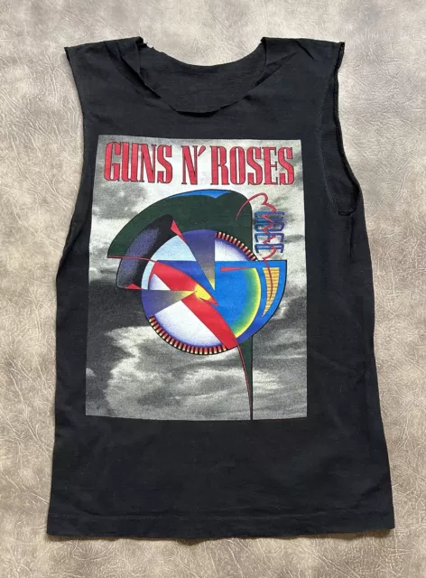 Vintage Guns N Roses Tour T Shirt 1992 Coma 90s Sleeveless Distressed