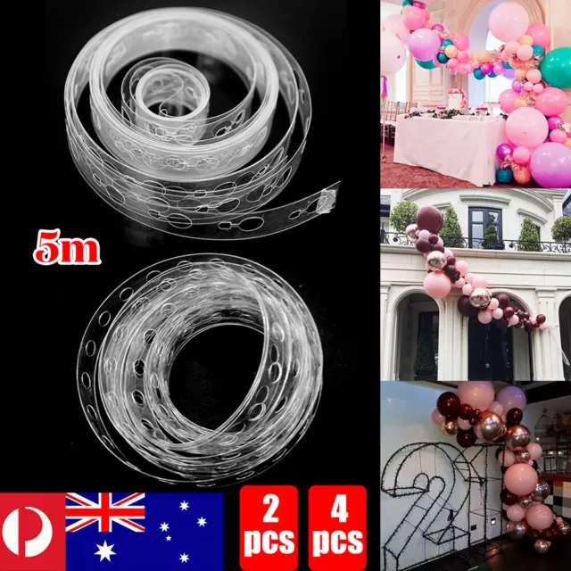 5M Balloon Decorate Strip Arch Garland Connect Chain DIY Tape Party Bar Decor AU