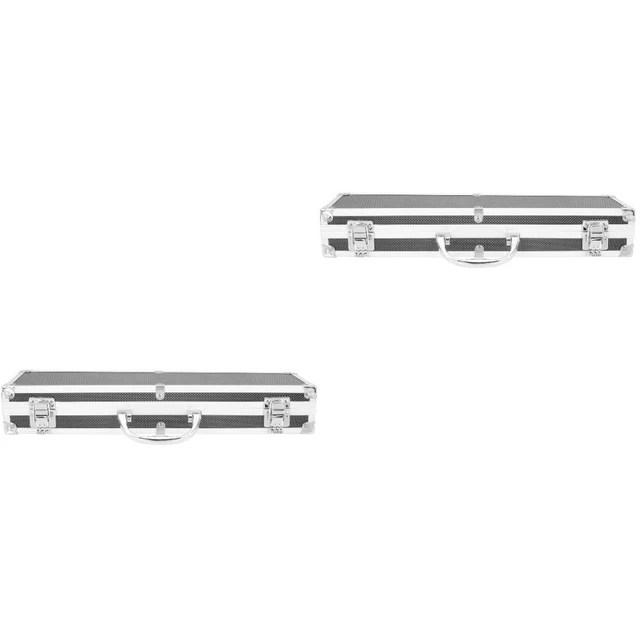 2 piezas Caja de herramientas de almacenamiento multifunción Funda de herramientas de aleación de aluminio