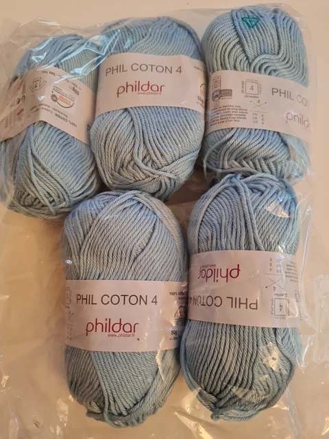 Lot De 5 Pelotes De Coton Mercerisé Pingouin N°4 - Parfait Pour Le Tricot Et Le Crochet !