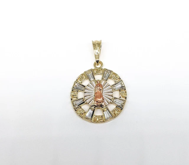 Gold Plated My Lady Virgin Mary Pendant Oro Laminado Virgen de Guadalupe Medalla
