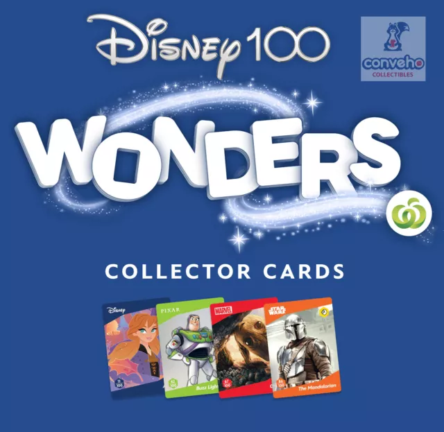 Woolworths Disney 100 Wonders Collector Trading Cards 2023 Choose Woolies Wonder