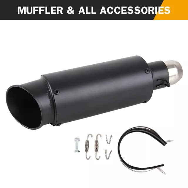 Universal Motorcycle Dirt Bike Scooter ATV Exhaust Muffler Tail Pipe 38-51mm