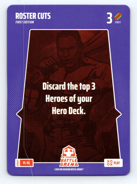 2025 BO JACKSON Battle Arena Alpha Update Roster Cuts 1st Edition Card ...