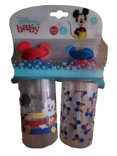Paquete de 2 sorbedores de paja Disney Mickey Mouse de 10 oz