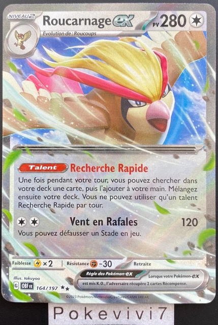 Pokemon Card ROCARNAGE 164/197 EX EV3 Scarlet & Purple OBF FR NEW