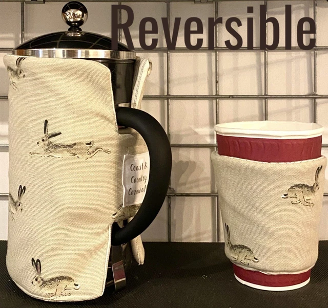 Caffettiere, copertura stampa francese e manica tazza caffè - Sophie Allport Hares