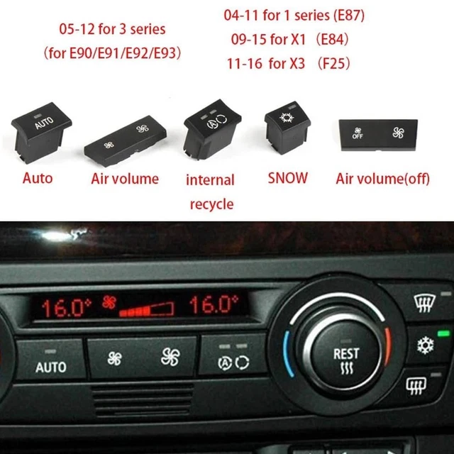 Pulsante pannello climatizzatore supporto sc di controllo per copertura condizionatore BMW