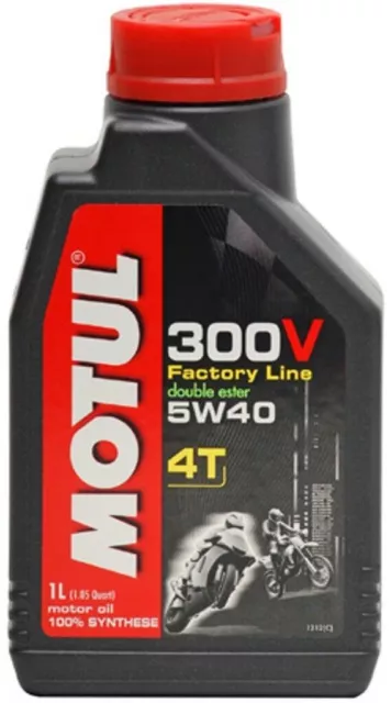 Huile moto MOTUL 300V 4T 5W-40 Double Ester Factory Line Huile synthétique 1L