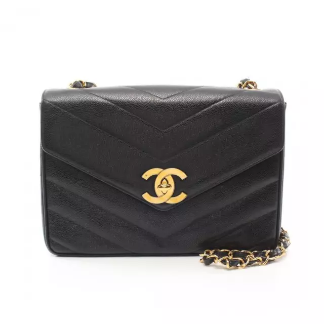 Chanel 20477325 Black Caviar A58600 Classic Jumbo Double Flap 30cm Gold  Hardware Bag - The Attic Place