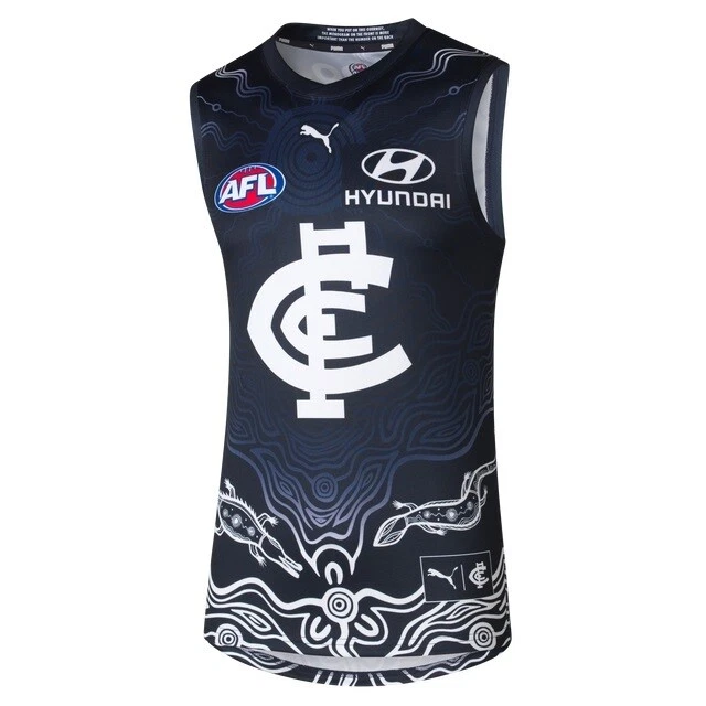 【海外Ｌサイズ】AFL カールトン・ブルーズ インディジェナスガーンジー CARLTON BLUES 2022 Indigenous AFL Jersey / Guernsey *XL* QLD