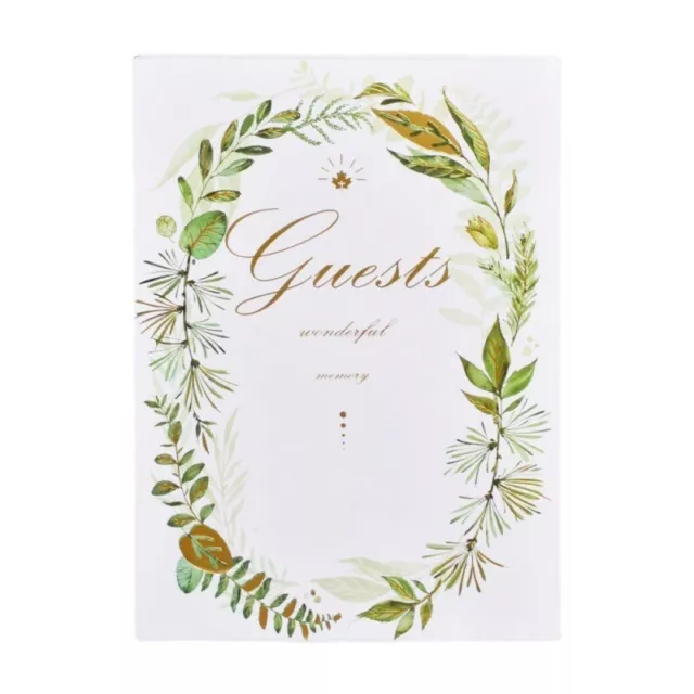 1 PCS Wedding Guest Book Floral White 38 Sheets Guest Book Wedding Decor  H9K2