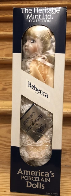 The Heritage Mint Ltd. Collection REBECCA Porcelain 16" Doll NEW IN BOX 1989