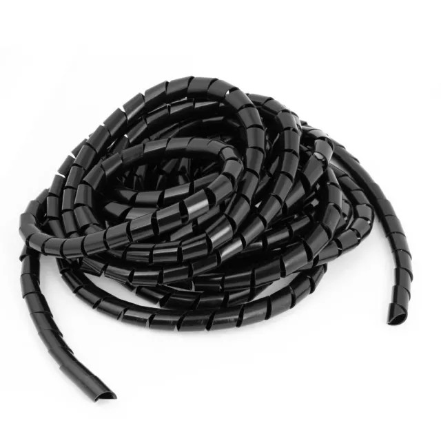 Flexible Black PE Polyethylene Spiral Cable Wire Wrap Tube 12mm