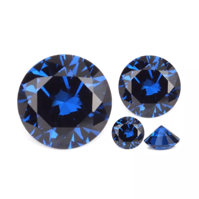 Sapphire 5Mm Round Brilliant Cut Cubic Zirconia Loose Gems - Various Pack Sizes