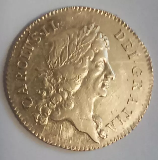 1670 Gold Guinea Charles II