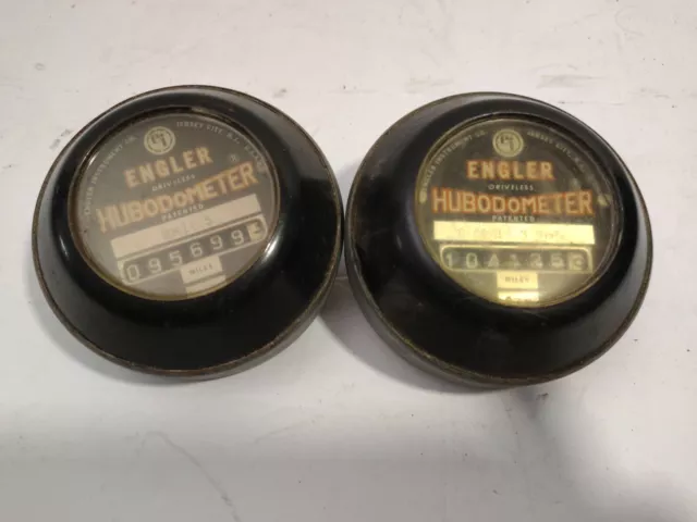 2 Vintage ENGLER Instrument Co.  Driveless Hubodometer Motor Parts Accessories