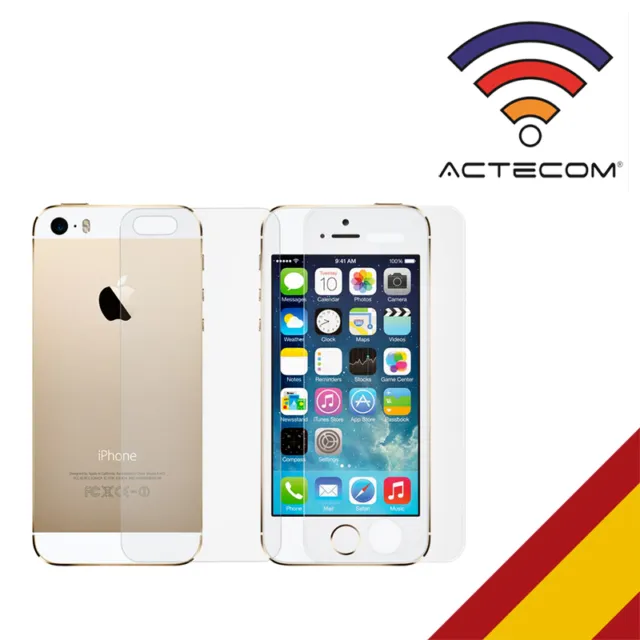 Actecom® Cristal Templado Doble Delantero-Trasero Para Iphone Se 9H 0,26Mm 2.5D