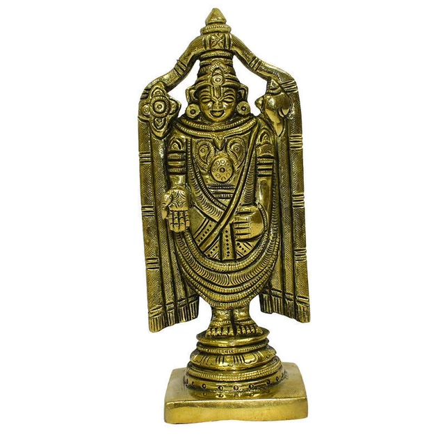 TIRUPATI BALAJI STATUE Vishnu Religious Murti Idol Sculpture Figurine